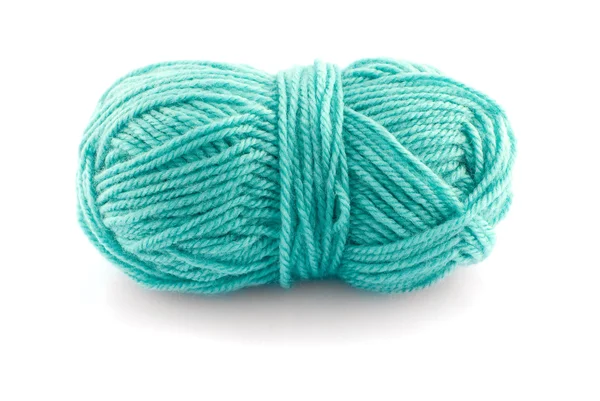 Lã de tricô verde — Fotografia de Stock