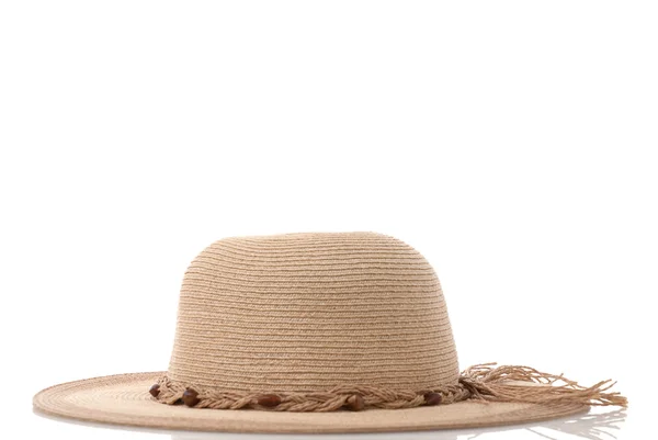 Chapéu de palha com fita — Fotografia de Stock