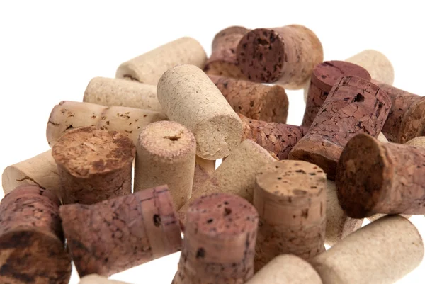 Used corks from bottles guilt — Stock Photo, Image