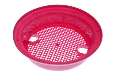 Pink plastic sand sieve clipart