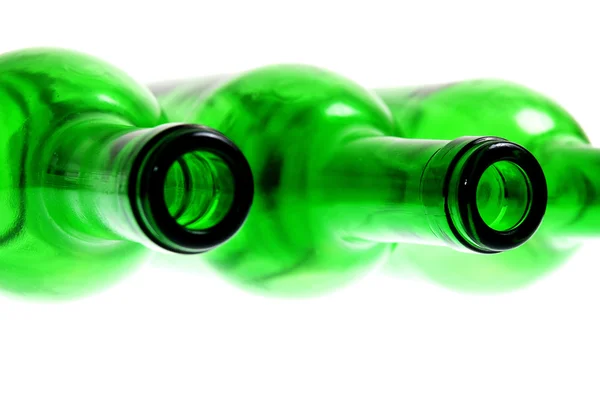 Зеленые бутылки — стоковое фото