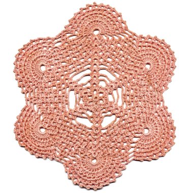 Hand made crocheted doily clipart