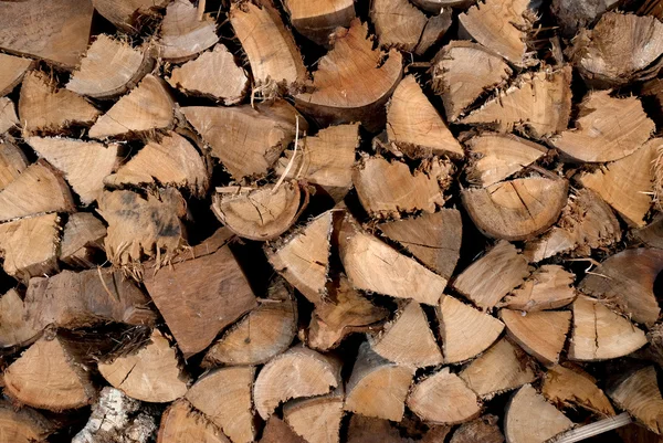 暖炉用の薪をみじん切り — ストック写真