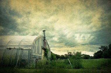 Vintage Farm Scene clipart