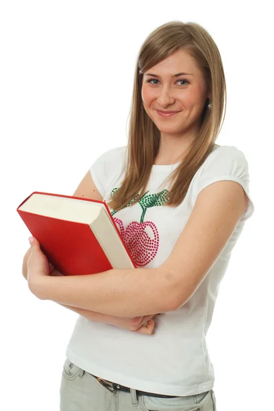 El joven estudiante con el libro — Foto de Stock
