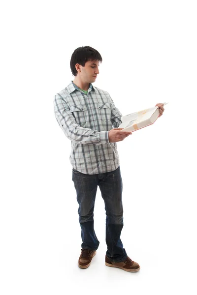 The young student isolated on a white — Stock Photo, Image