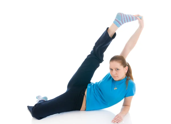 The young woman doing exercise — Stock Photo, Image
