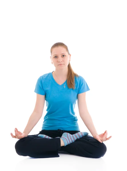 stock image The young woman doing exercise