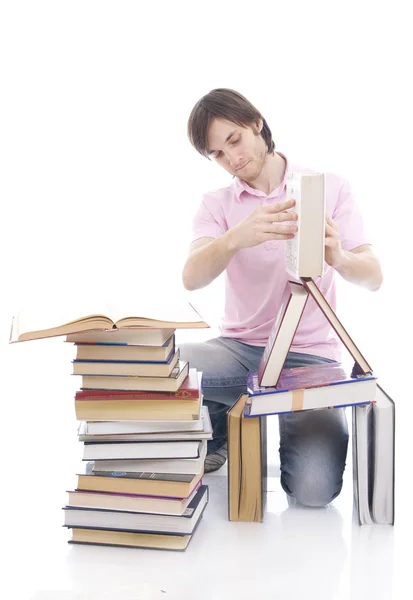 Студент с книгой — стоковое фото