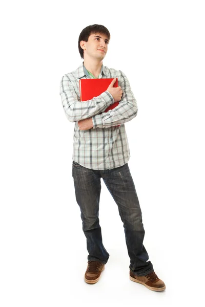 Молодой студент изолирован на белом Стоковое Фото