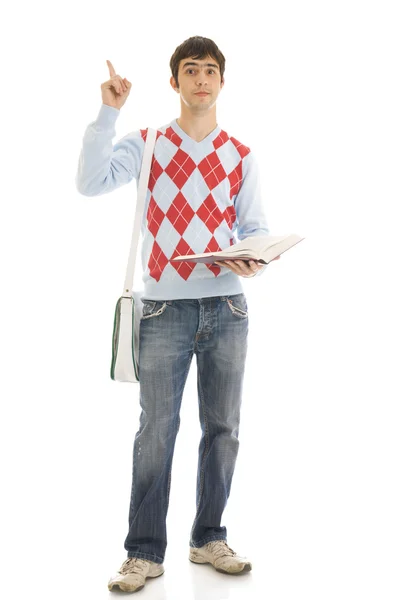 The young student isolated on a white — Stock Photo, Image