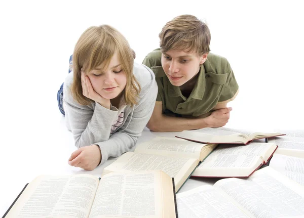 The two young students — Stock Photo, Image
