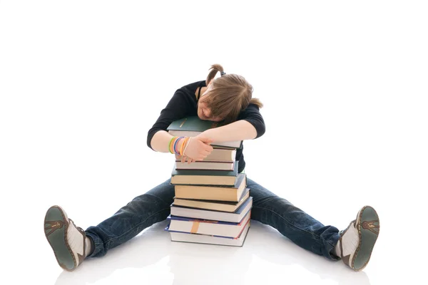 El joven estudiante con los libros —  Fotos de Stock