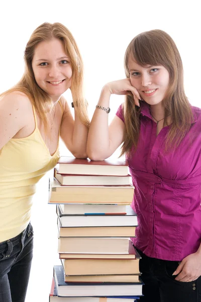 The two young students — Stock Photo, Image