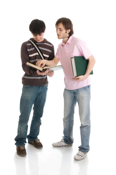 Два молодых студента — стоковое фото