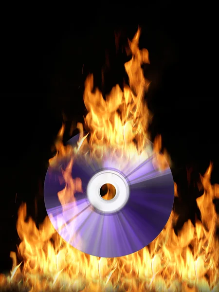 Burning cd — Stock Photo, Image