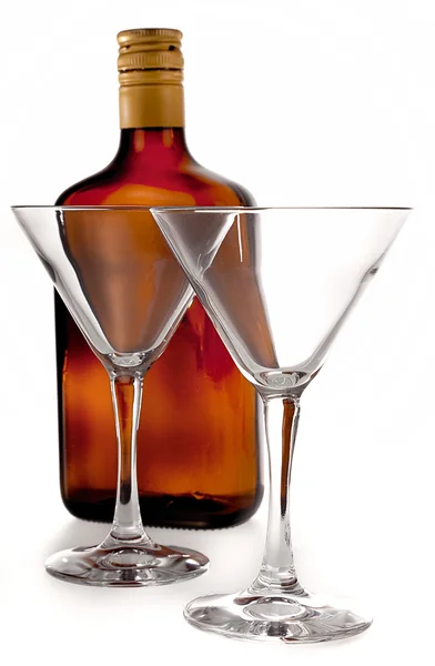 Twee glazen voor cocktails — Stockfoto