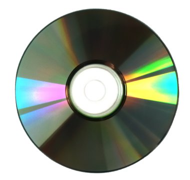 Beyaz arkaplanda CD izole edildi