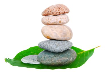 Isolated balancing pebbles clipart