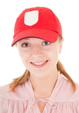 beyzbol şapkası ile trendy kız
