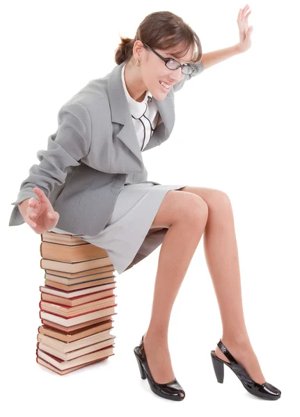 Woman and book — Stock Photo, Image