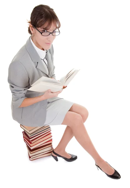 Woman and book — Stock Photo, Image