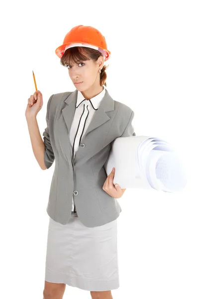 Young girl in office clouses — Stock Photo, Image