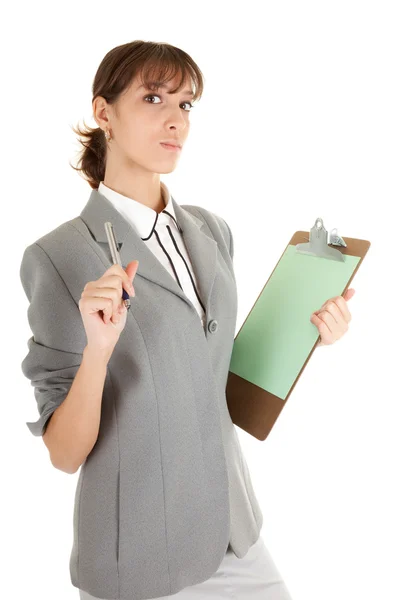 Young girl in office clouses — Stock Photo, Image
