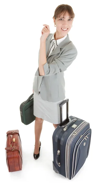 Woman with a luggage — Stock Photo, Image