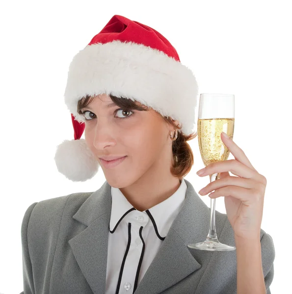 Girl with champagne — Stock Photo, Image