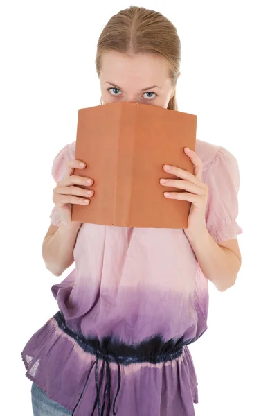 Κορίτσι που κρατάει ένα βιβλίο — Φωτογραφία Αρχείου