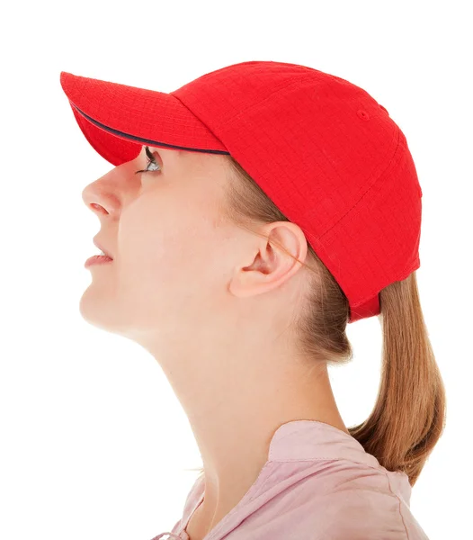 Beyzbol şapkası ile trendy kız — Stok fotoğraf