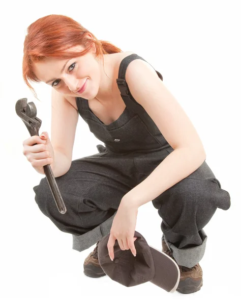 Red-haired trendy girl — Stock Photo, Image