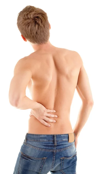 Rücken eines nackten männlichen Oberkörpers — Stockfoto