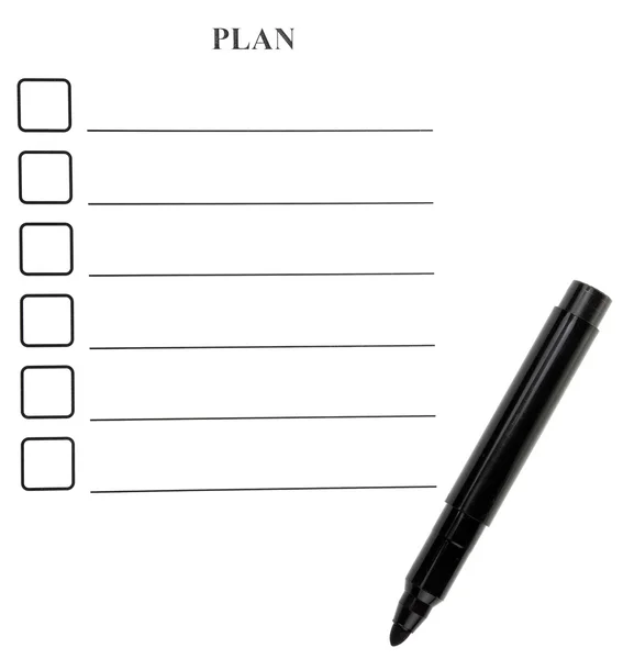 Form for planning — Stock Photo, Image
