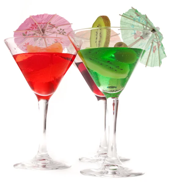 Three glasses of cocktails — Stock Photo, Image