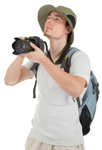 Joven turista con cámara —  Fotos de Stock