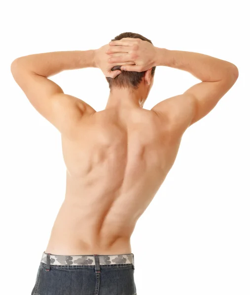 Спина человека с голым торсом — стоковое фото