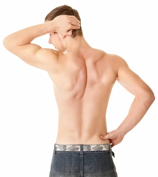Спина человека с голым торсом — стоковое фото