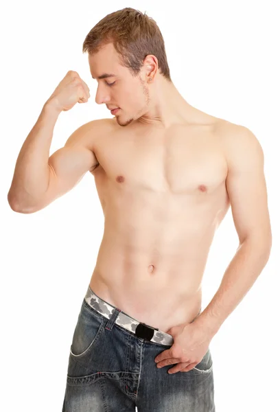 Молодий спортсмен з голим торсом — стокове фото