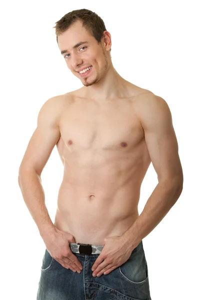 Νεαρός αθλητής με γυμνό κορμό — Φωτογραφία Αρχείου