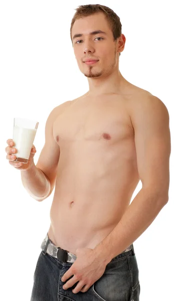 Young sportsman with a bare torso — Stock Photo, Image