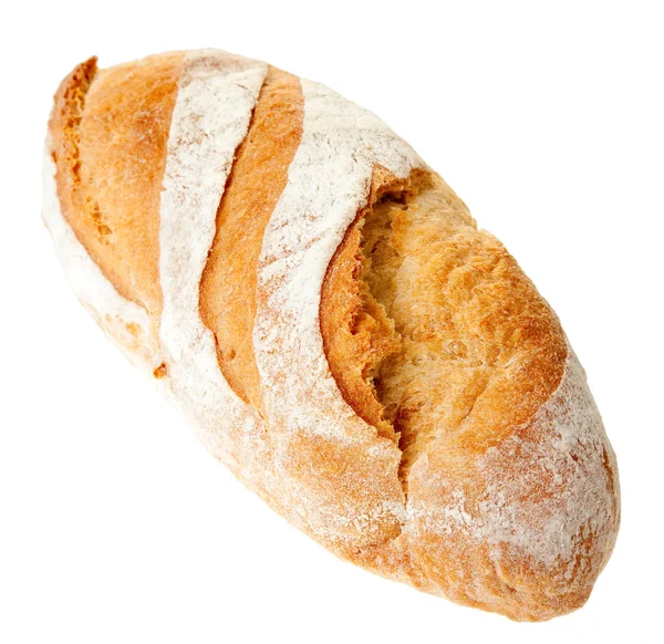 Brot auf weißem Hintergrund Stockfoto