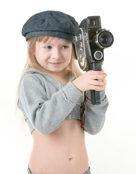 Dítě dívka - filmař — Stock fotografie
