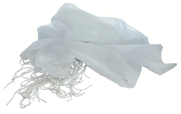 White lightweight shawl — Stock Photo, Image