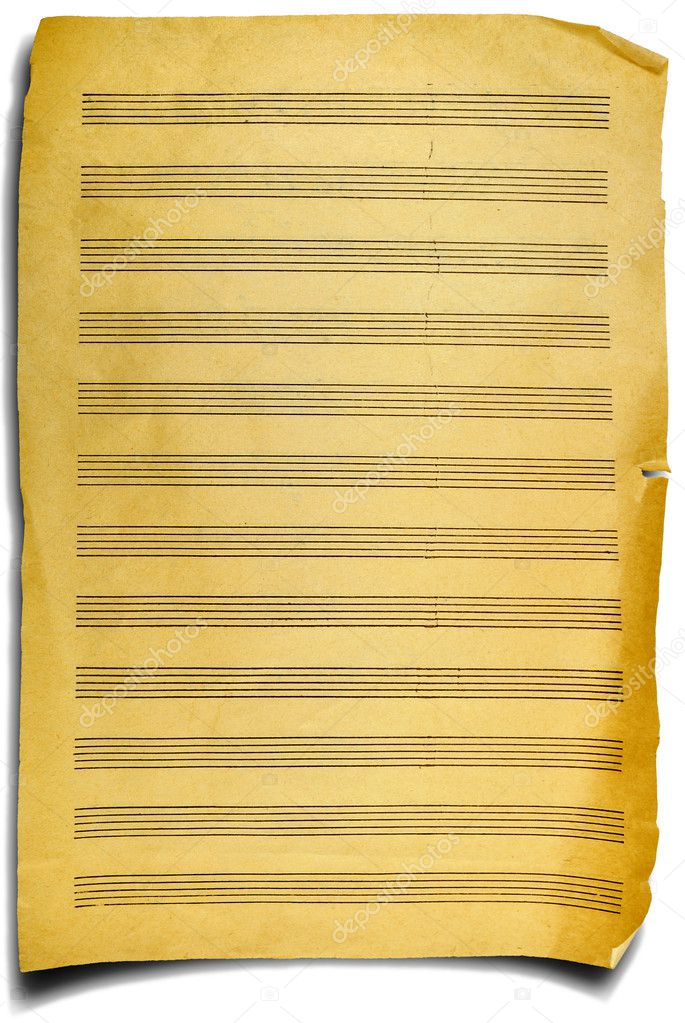 Fragment of sheet with music