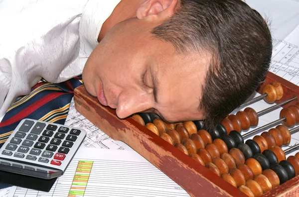 Engenheiro adormecido- planejador — Fotografia de Stock