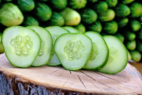 Makeup appetizing palatable cucumber — Stock Photo, Image