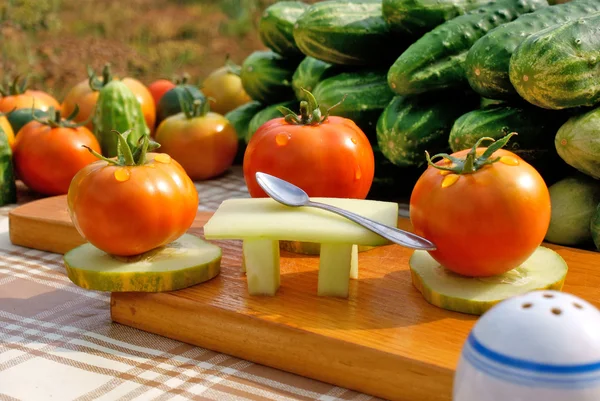 Vegetables dinner party — Stock Photo, Image