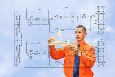 Engineer-designing clipart